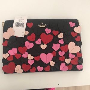 Kate Spade Appliqué Hearts Carley Clutch